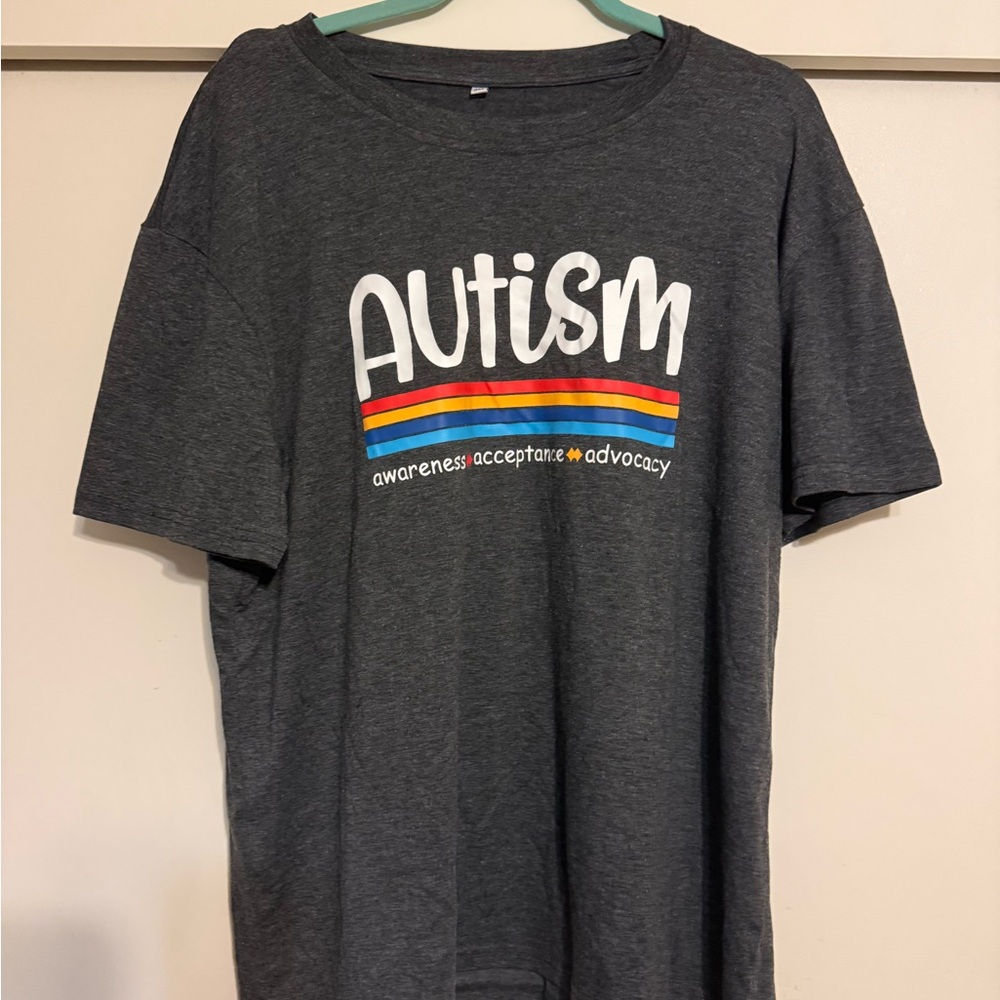 Gray Autism Awareness teacher T-Shirt